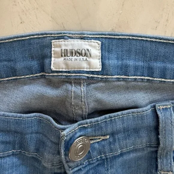 Hudson Harkin Crop Super Cuff Skinny Jeans Size 31 - Picture 2 of 4